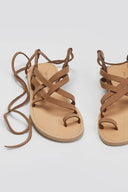 Σανδάλια καστόρινα με lace - up δέσιμο Tfp - Καφέ - thefashionproject.gr - TFP