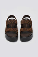 Σανδάλια καστόρινα με print ATENEO - Leopard - thefashionproject.gr - ATENEO