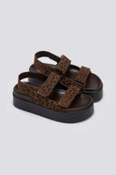 Σανδάλια καστόρινα με print ATENEO - Leopard - thefashionproject.gr - ATENEO