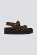 Σανδάλια καστόρινα με print ATENEO - Leopard - thefashionproject.gr - ATENEO