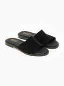 Σανδάλια καστόρινα με ραφή estil - Μαύρο - thefashionproject.gr - Estil