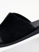 Σανδάλια καστόρινα με ραφή estil - Μαύρο - thefashionproject.gr - Estil