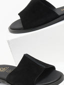 Σανδάλια καστόρινα με ραφή estil - Μαύρο - thefashionproject.gr - Estil