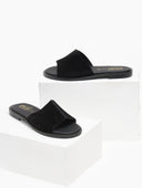 Σανδάλια καστόρινα με ραφή estil - Μαύρο - thefashionproject.gr - Estil