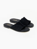 Σανδάλια καστόρινα με ραφή estil - Μαύρο - thefashionproject.gr - Estil