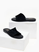 Σανδάλια καστόρινα με ραφή estil - Μαύρο - thefashionproject.gr - Estil