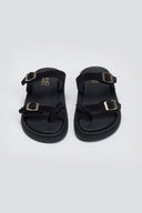 Σανδάλια καστόρινα με τοκάδες Estil - Μαύρο - thefashionproject.gr - Estil