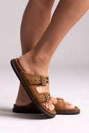 Σανδάλια καστόρινα με τοκάδες Take me - Ταμπά - thefashionproject.gr - Take me