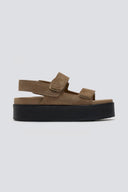 Σανδάλια καστόρινα με velcro ATENEO - Τάουπε - thefashionproject.gr - ATENEO - 23861035002