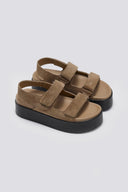 Σανδάλια καστόρινα με velcro ATENEO - Τάουπε - thefashionproject.gr - ATENEO
