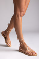 Σανδάλια lace up δερμάτινα Iris sandals - Φυσικό