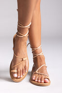 Σανδάλια lace up δερμάτινα Iris sandals - Φυσικό