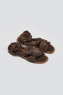 Σανδάλια lace up με κόμπο Corina - Leopard - thefashionproject.gr - CORINA