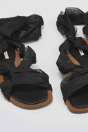 Σανδάλια lace up με κόμπο Corina - Μαύρο - thefashionproject.gr - CORINA