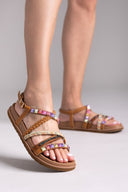 Σανδάλια με boho λουράκια ERYNN - Κάμελ - thefashionproject.gr - ERYNN