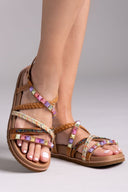 Σανδάλια με boho λουράκια ERYNN - Κάμελ - thefashionproject.gr - ERYNN