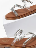 Σανδάλια με διαφάνεια και πέτρες Estil - Λευκό - thefashionproject.gr - Estil