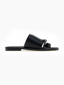 Σανδάλια με φαρδιά φάσα και στρας Estil - Μαύρο - thefashionproject.gr - Estil