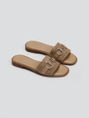 Σανδάλια με φάσα από ψάθα ERYNN - Τάουπε - thefashionproject.gr - ERYNN - 23564035002