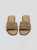 Σανδάλια με φάσα από ψάθα ERYNN - Τάουπε - thefashionproject.gr - ERYNN - 23564035002