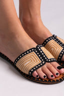 Σανδάλια με πλεκτό σχέδιο ERYNN - Μαύρο - thefashionproject.gr - ERYNN