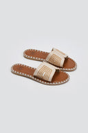 Σανδάλια με πλεκτό σχέδιο ERYNN - Μπεζ - thefashionproject.gr - ERYNN