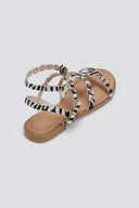 Σανδάλια με ponyskin και print Erynn
