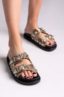 Σανδάλια με print ERYNN - Χρυσό - thefashionproject.gr - ERYNN