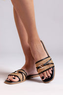 Σανδάλια με ψάθα ERYNN - Μπεζ/Μαύρο - thefashionproject.gr - ERYNN - 23477116002