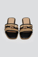 Σανδάλια με ψάθα ERYNN - Μπεζ/Μαύρο - thefashionproject.gr - ERYNN - 23477116002