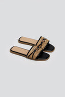 Σανδάλια με ψάθα ERYNN - Μπεζ/Μαύρο - thefashionproject.gr - ERYNN - 23477116002