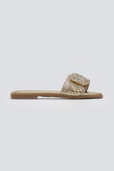 Σανδάλια με ψάθινη φάσα Xti 143861 - Χρυσό - thefashionproject.gr - Xti Footwear - 23652009002