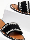 Σανδάλια με ραφές στη φάσα ERYNN - Μαύρο - thefashionproject.gr - ERYNN
