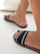 Σανδάλια με ραφές στη φάσα ERYNN - Μαύρο - thefashionproject.gr - ERYNN