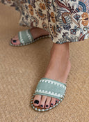 Σανδάλια με ραφές στη φάσα ERYNN - Μέντα - thefashionproject.gr - ERYNN