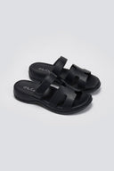 Σανδάλια με sporty σόλα και velcro - Μαύρο - thefashionproject.gr - La Coquette