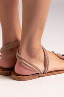 Σανδάλια με στρας Estil - Χαλκός - thefashionproject.gr - Estil