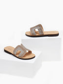Σανδάλια με στρας φάσα estil - Χαλκός - thefashionproject.gr - Estil