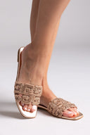 Σανδάλια με στρας φάσα Iris sandals - Χαλκός - thefashionproject.gr - IRIS - 24030013003