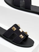 Σανδάλια με τρουκς και ανοίγματα estil - Μαύρο - thefashionproject.gr - Estil