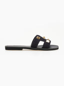 Σανδάλια με τρουκς και ανοίγματα estil - Μαύρο - thefashionproject.gr - Estil