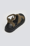 Σανδάλια nubuck δερμάτινα με μπαρέτα