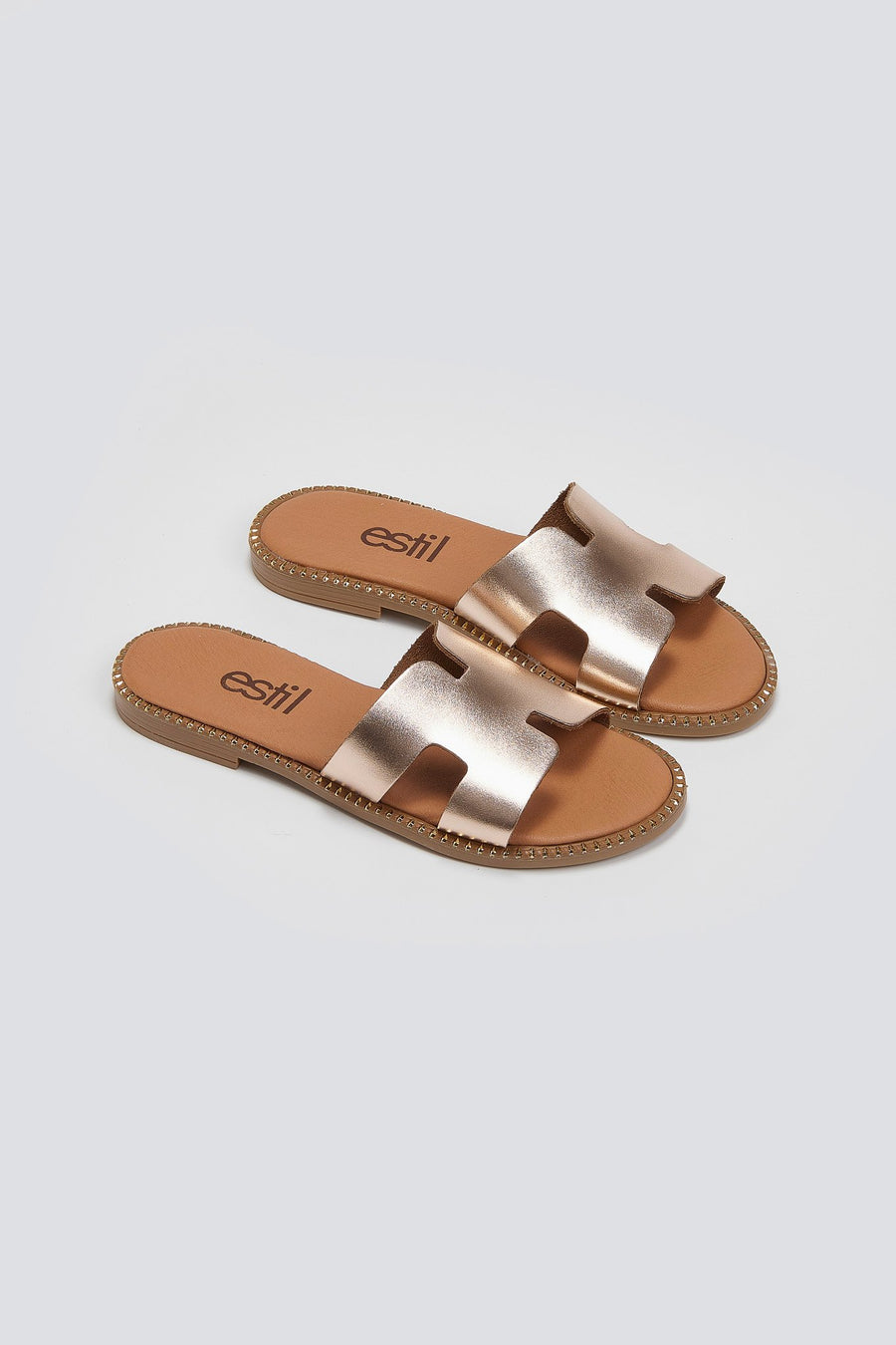 Σανδάλια nubuck με ανοίγματα Estil