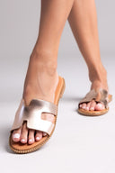 Σανδάλια nubuck με ανοίγματα Estil