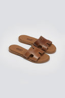 Σανδάλια nubuck με ανοίγματα Estil