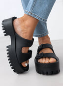 Σανδάλια platforms sporty με φάσες