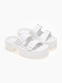 Σανδάλια platforms sporty με φάσες - Λευκό - thefashionproject.gr - The Fashion Project