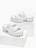 Σανδάλια platforms sporty με φάσες - Λευκό - thefashionproject.gr - The Fashion Project