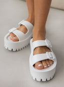 Σανδάλια platforms sporty με φάσες - Λευκό - thefashionproject.gr - The Fashion Project