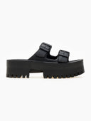 Σανδάλια platforms sporty με φάσες - Μαύρο - thefashionproject.gr - The Fashion Project